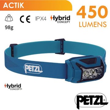 【Petzl】ACTIK 超輕量頭燈(450流明.IPX4防水防塵).LED頭燈.電子燈/ E063AB01 藍
