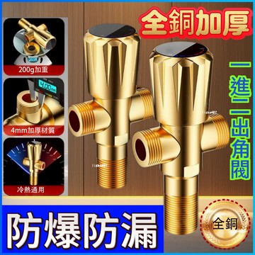 【防爆防漏】水龍頭 角閥 止水閥 水源開關 三角凡爾 雙出水龍頭 一進二出水龍頭 防爆水龍頭 家用水龍頭 單控雙出水龍頭