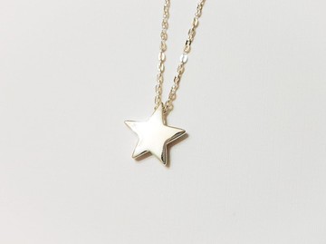 星星純銀項鍊-手工敲鍛質感 兩戴式-正反不同質感 鎖骨鍊