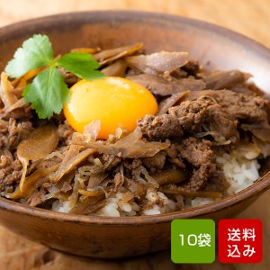 宮崎県産牛100％ 牛丼の具 180g×10食 国産 レトルト おかず つゆだく 常温保存