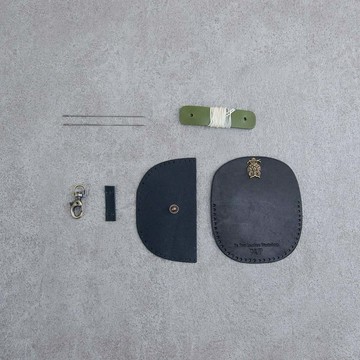 彎月真皮零錢材料包禮物 含線上教學 DIY