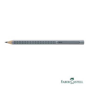 Faber-Castell 紅色系 JUMBO學齡前孩童專用大三角粗芯鉛筆(銀色)