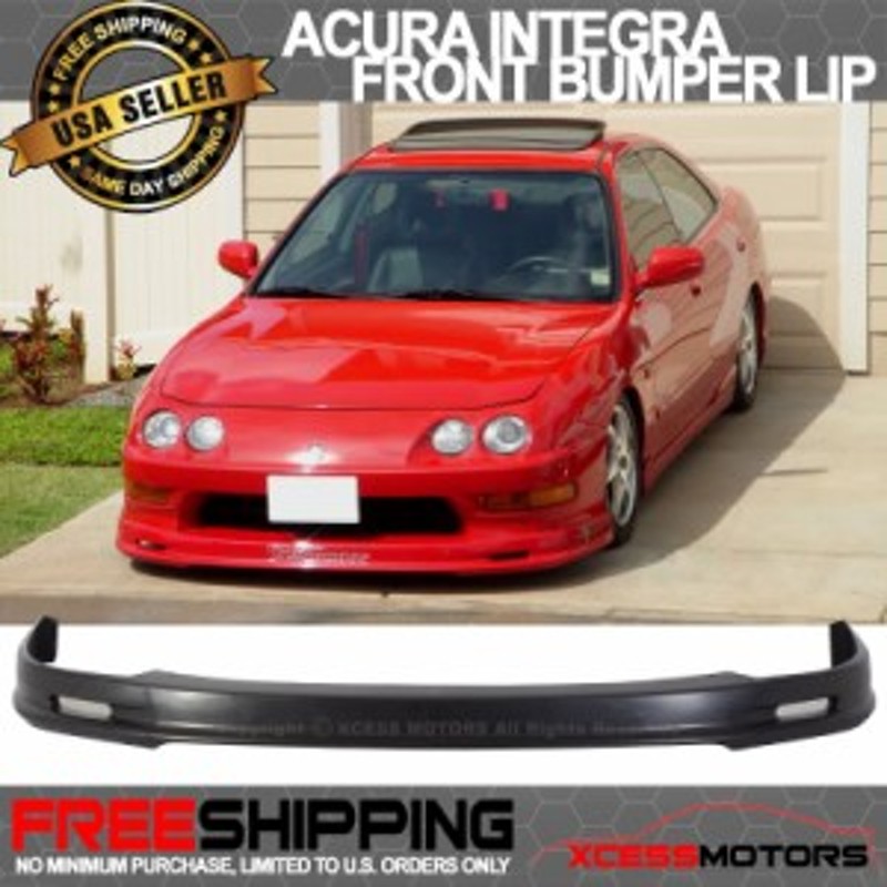 USパーツ98-01 Acura Integra DC2ポリウレタンフロントバンパーリップスポイラーブラックムゲン | LINEショッピング