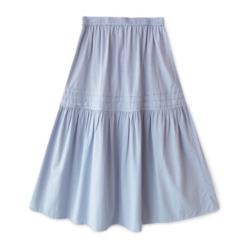 拼接抓皺半裙  藍F