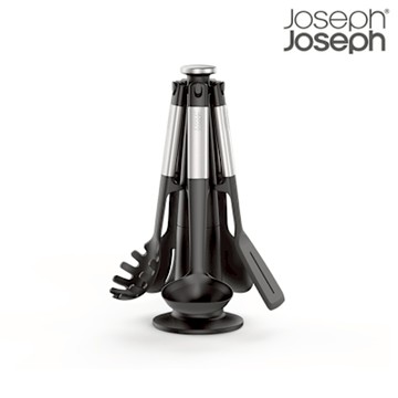 【Joseph Joseph】 Elevate系列 不沾桌矽膠料理鏟杓5件組(附旋轉底座)