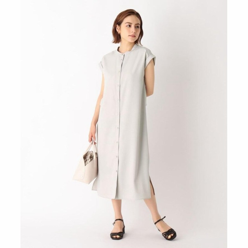 インデックス タンブラーツイルバックフリルシャツワンピース レディース ライト グレー 38 M Index 通販 Lineポイント最大get Lineショッピング