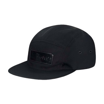 SUPREME PATENT LEATHER PATCH CAMP CAP 黑色 五分帽 五分割帽 FW18SW25