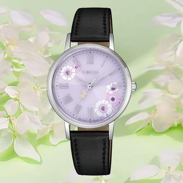 CITIZEN 星辰 wicca 少女系列 花中影蝶太陽能腕錶-30.2mm KP5-115-12