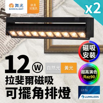 2入組 舞光 拉斐爾磁吸可擺角排燈 12W排燈 可擺角(黃光/自然光)