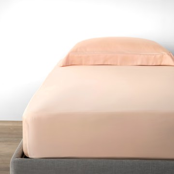 HOLA 和樂家居 PALETTE 300織素色天絲床包  礦石粉  186 x 150 + 35cm