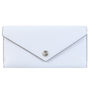 TORY BURCH 178256 內裏小狗壓花信封式三折長夾.淺藍