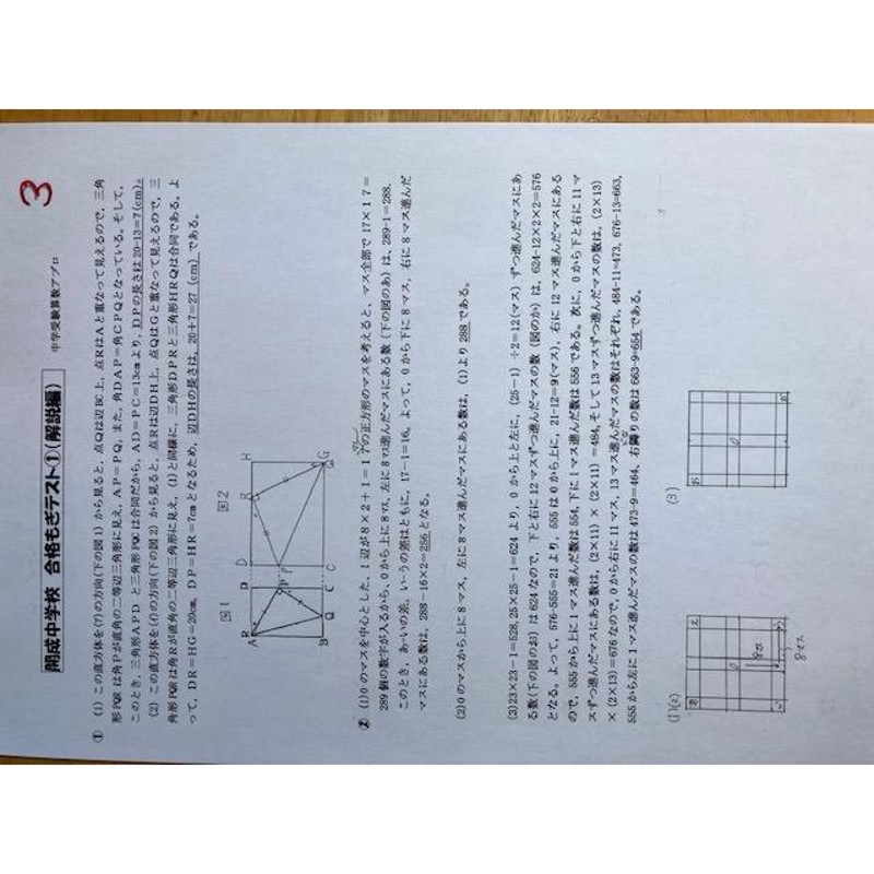 開成中学校 １７年度用 中学受験 過去問-