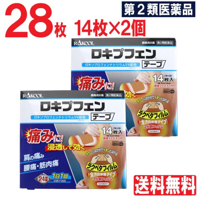 第2類医薬品】 ロキプフェンテープ 28枚 14枚入×2個セット 外用薬 鎮痛