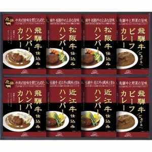 飛騨高山ファクトリー 松阪牛・近江牛・飛騨牛仕込みハンバーグカレー詰合せ (HBK-50)