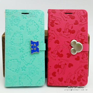 【UNIPRO】華碩 ZenFone2 5吋 迪士尼 怪獸大學 米妮 PU壓紋書本式站立皮套 保護套 ZE500CL