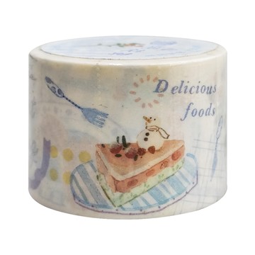 午逅時光 紙膠帶 30mm x 3m 和紙膠 3個 Set  雪絨花霧 白色  1組