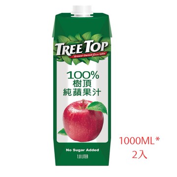 100%蘋果汁1000ml*2入