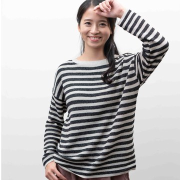 O-LIWAY 台灣製 MIT 親膚感百搭條紋針織衫 oliway