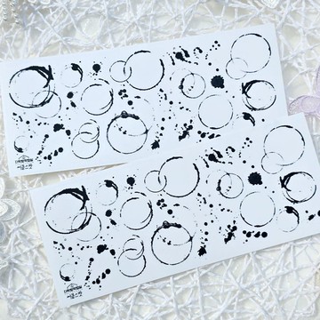 :Circlespot (mono / pastal) : 霧面透明貼紙