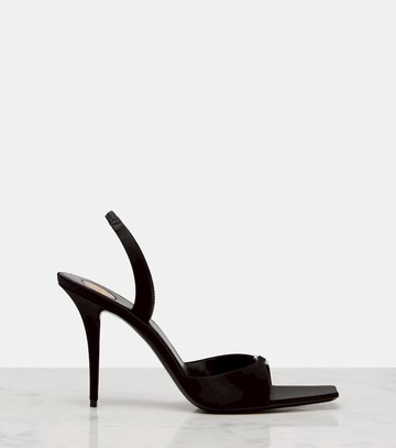 Saint Laurent Daisy 95 embellished crêpe satin sandals