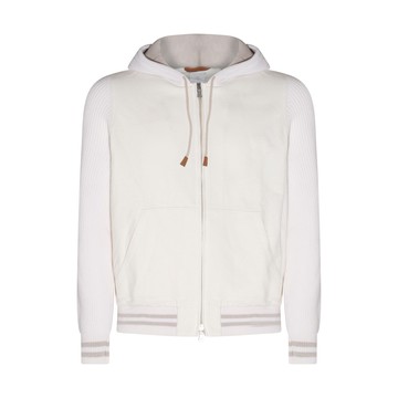 Eleventy - White And Cream Cashmere Sweatshirt