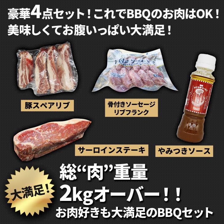 ボリューム満点！BBQ肉 3点 ソース