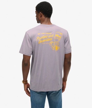 Superdry Men's Trade Tools Oversized T-shirt Purple Size: Xxl