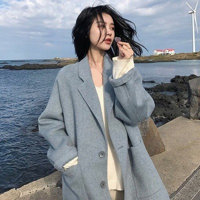 ラシャコート レディース ブルー 水色 お洒落代 チェスターコート ミディアム丈 厚手 暖かい ロングコート 冬服 アウター 通販 Lineポイント最大get Lineショッピング