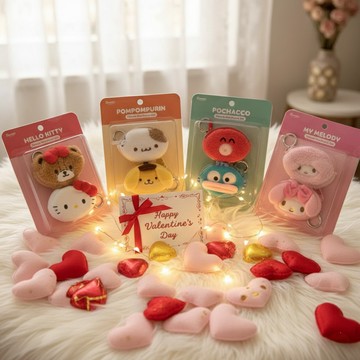 情人節快樂🎂【Sanrio三麗鷗家族】絨毛錢包耳機包(2入/組) 正版韓國限定款 air pods耳機保護套 零錢包 美樂蒂大耳狗庫洛米帕恰狗凱蒂貓hello kitty布丁狗 包包吊飾 女朋友禮物