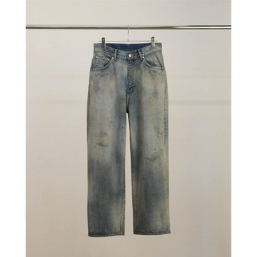 JPPSC】2026SS ANCELLM #01 MIDTAPERED 5P DENIM PANTS 潑漆 洗舊 牛仔褲