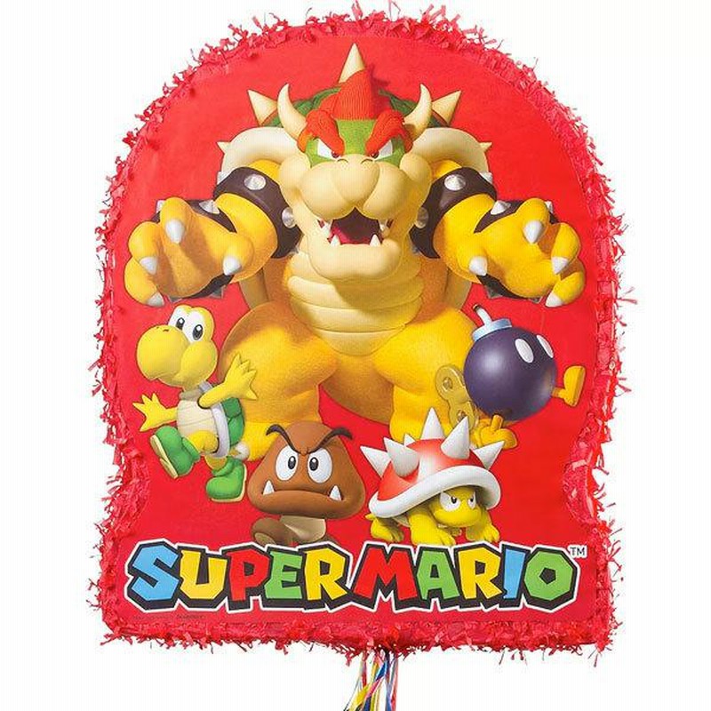 スーパーマリオ グッズ ピニャータ くす玉 パーティグッズ 誕生日 パーティセット 任天堂 クッパ ピノキオ ピーチ姫 通販  LINEポイント最大0.5%GET LINEショッピング