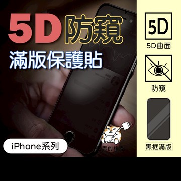 【5D防窺滿版 iPhone保護貼】適用 iPhone17/16/15/14/13/12 Pro Max/11/Xr