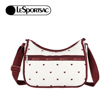 |快速出貨|Lesportsac Classic Hobo 經典斜背包/ 莓果心刺繡