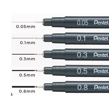 Pentel S20P-5T 代針筆套筆 5入