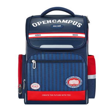 zoyzoii 茁伊 輕鬆學院系 兒童護脊書包 空氣彈力背包 牛津布  M(38 x 32 x 17cm)  自在藍