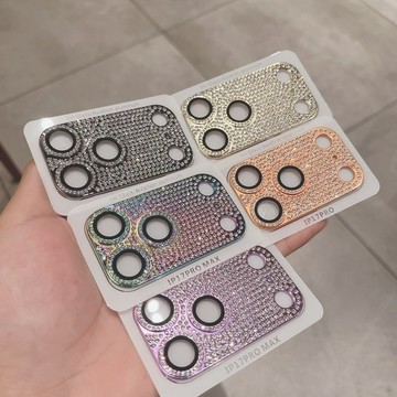 奢華 鑽石 鏡頭貼 適用於蘋果iPhone 17 16 15 14 13 12 Pro Max 金屬 鏡頭膜 鏡頭保護貼