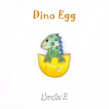 恐龍蛋七寶燒胸針