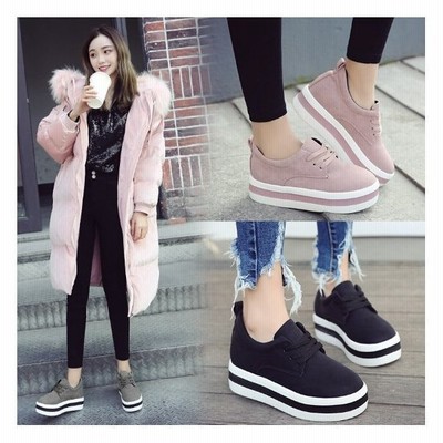 レディース厚底スニーカー可愛い美脚身長アップダイエットシューズヒールスニーカーレディースハイカット黒靴ホワイトスニーカー 通販 Lineポイント最大get Lineショッピング