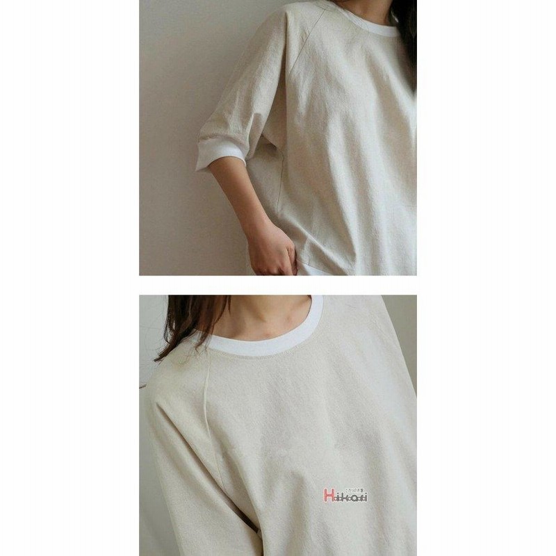 七分袖 レディース カットソー tシャツ 綿麻 カジュアル ス ラグランスリーブ ナチュラル おしゃれ 七分袖 レディース カットソー tシャツ 綿麻 カジュアル