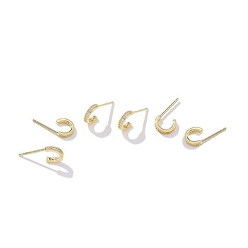 吉瑞雅耳釘女純銀簡約冷淡風百搭簡約精致氣質耳環年新款潮銀