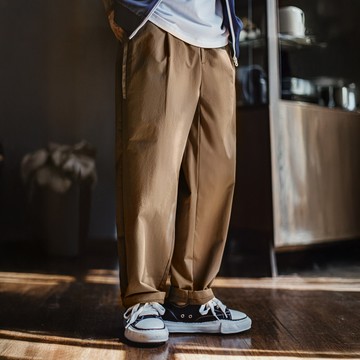 馬登工裝 美式復古四面彈休閒褲卡其色通勤抗皺錐型薄款長褲子男秋