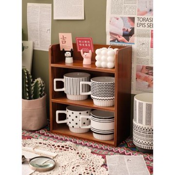 zakka杯子木制化妝品壁掛式桌面