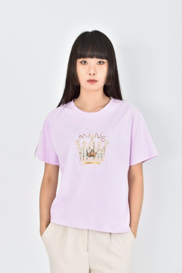 (M) 春夏珍珠粉色短袖上衣