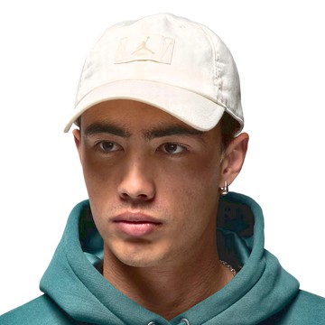 NIKE 耐吉 JORDAN 喬丹 J CLUB CAP US CB FLT PATCH 棒球帽  M/L  米白色  1個