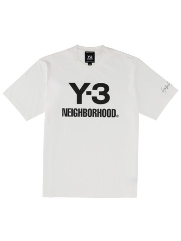 y - 3 neighborhood t-shirt with logo y - 3 x neighborhood