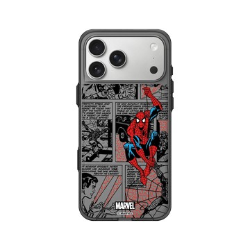 iPhone 17 Pro Max Clear (相機按鈕) 酷墨灰 - 迪士尼-漫威 Marvel - 蜘蛛人-漫畫風格
