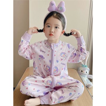 兒童睡衣連體女童女孩男童男孩2025新款a類全棉春秋款純棉睡袍