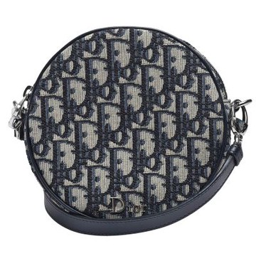 DIOR  BABY BALL經典OBLIQUE緹花布斜背小圓袋