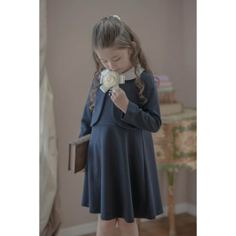 最終値下セール 入学式 子供服 女 スーツ お花リボンコサージュ付き  