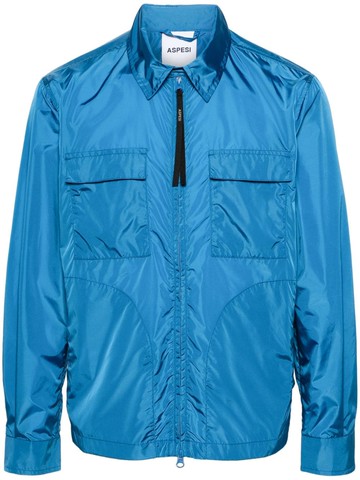 ASPESI - logo-print lightweight jacket - men - Polyamide - XXL - Blue